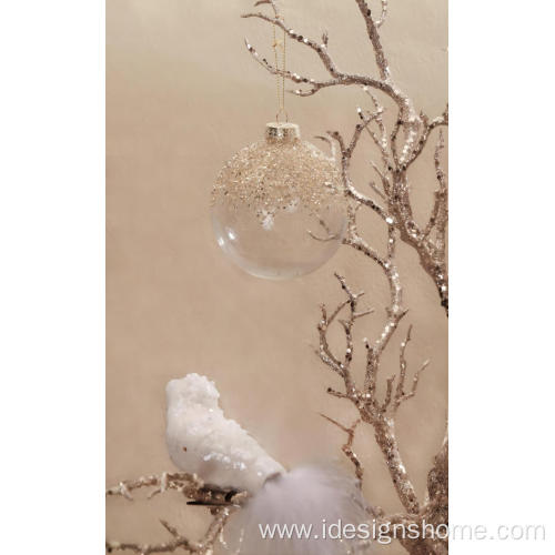 Gold Powder Transparent Christmas Ball